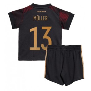 Německo Thomas Muller #13 Dětské Venkovní dres komplet MS 2022 Krátký Rukáv (+ trenýrky)